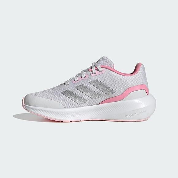 NWT adidas Girl's RunFalcon 3.0 Dash Grey/Silver Metallic/Bliss Pink 3 M - Picture 5 of 6